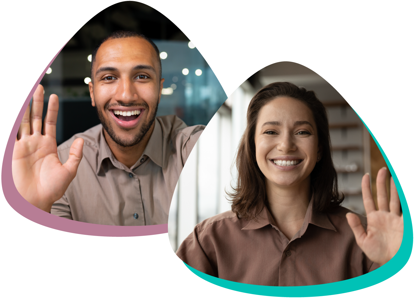 Fotografía de personas saludando a cámara